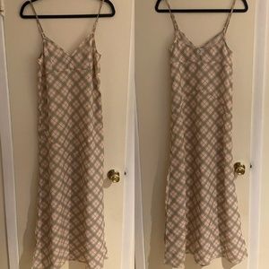 Diesel Black Gold Plaid Slip Dress 36